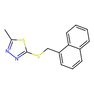 2-Methyl-5-(naphthalen-1-ylmethylsulfanyl)-1,3,4-thiadiazole structure