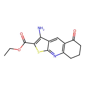 Ethyl 3-amino-5-oxo-5,6,7,8-tetrahydrothieno[2,3-b]quinoline-2-carboxylate structure
