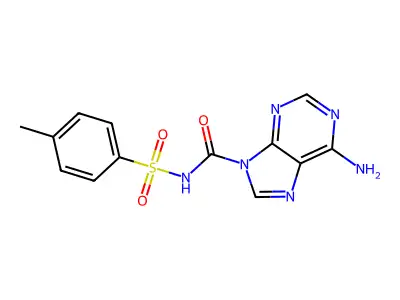 6-Amino-N-[(4-methylphenyl)sulfonyl]-9H-purine-9-carboxamide structure