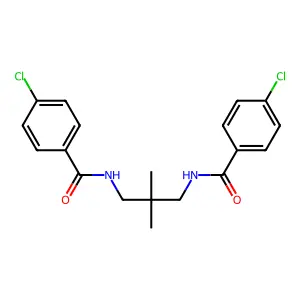 4-chloro-N-[3-[(4-chlorobenzoyl)amino]-2,2-dimethylpropyl]benzamide structure