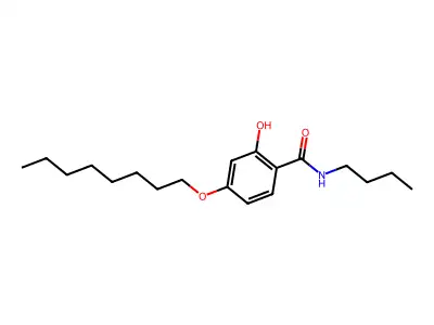 N-Butyl-2-hydroxy-4-(octyloxy)benzamide structure