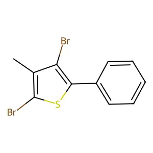 2,4-Dibromo-3-methyl-5-phenylthiophene structure
