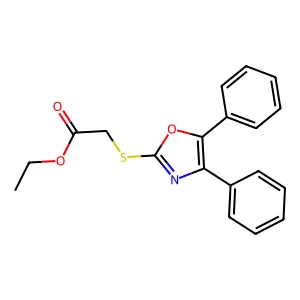 Ethyl [(4,5-diphenyl-1,3-oxazol-2-yl)thio]acetate structure