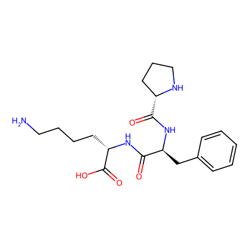 H-Pro-Phe-Lys-OH structure