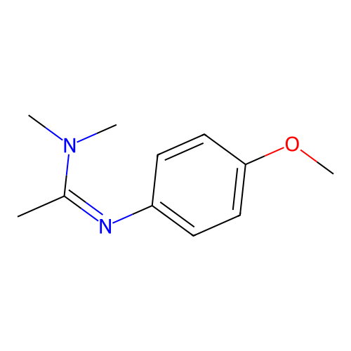 N'-(4-methoxy-phenyl)-N,N-dimethyl-acetamidine structure