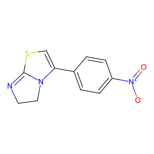 Imidazo(2,1-b)thiazole, 5,6-dihydro-3-(4-nitrophenyl)- structure