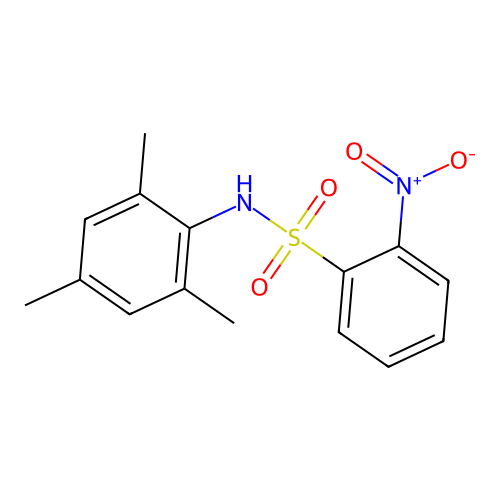 2-nitro-N-(2,4,6-trimethylphenyl)benzenesulfonamide structure