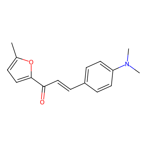 (E)-3-(4-(dimethylamino)phenyl)-1-(5-methylfuran-2-yl)prop-2-en-1-one structure