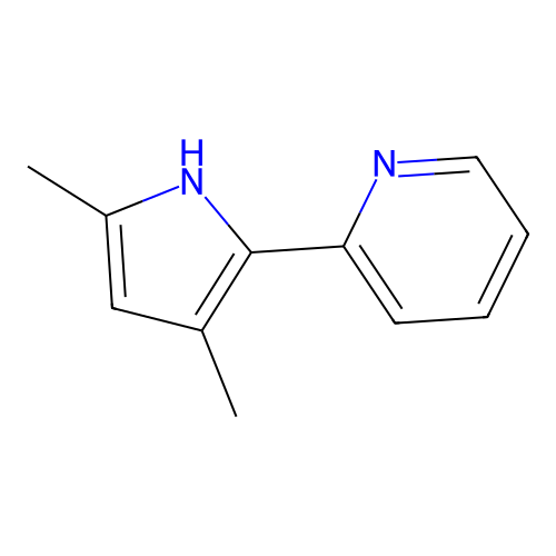 Pyridine, 2-(3,5-dimethyl-1H-pyrrol-2-yl)- structure