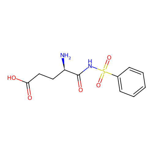 (4R)-4-amino-5-(benzenesulfonamido)-5-oxopentanoic acid structure