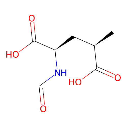 (2R,4R)-2-formamido-4-methylpentanedioic acid structure