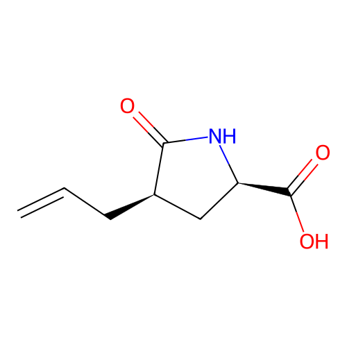(2R,4R)-4-Allyl-5-oxopyrrolidine-2-carboxylic acid structure