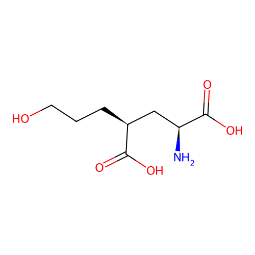 (2S,4S)-2-amino-4-(3-hydroxypropyl)pentanedioic acid structure