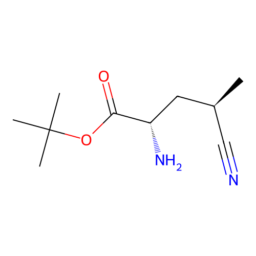 tert-butyl (2S,4R)-2-amino-4-cyanopentanoate structure