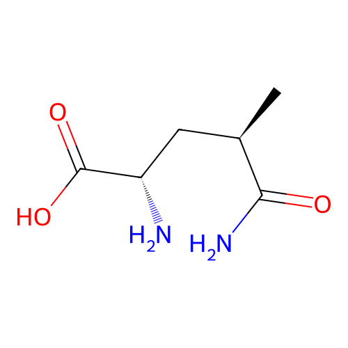 (2S,4R)-2,5-diamino-4-methyl-5-oxopentanoic acid structure