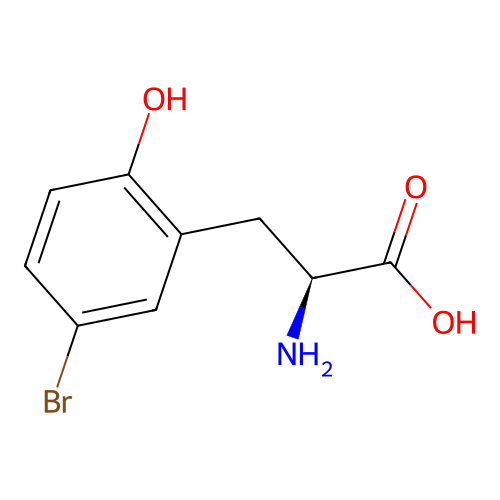 (2S)-2-amino-3-(5-bromo-2-hydroxyphenyl)propanoic acid structure