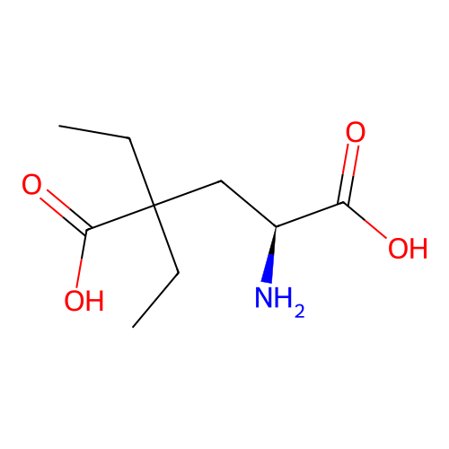 (4S)-4-amino-2,2-diethylpentanedioic acid structure