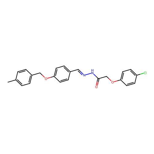 2-(4-Chlorophenoxy)-N'-(4-((4-methylbenzyl)oxy)benzylidene)acetohydrazide structure