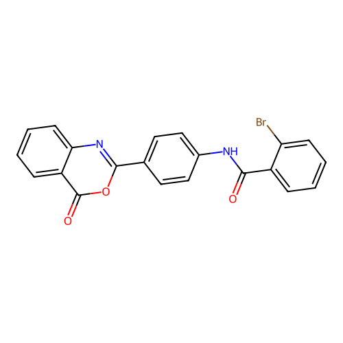 2-bromo-N-[4-(4-oxo-4H-3,1-benzoxazin-2-yl)phenyl]benzamide structure