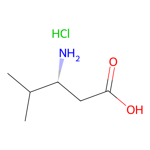 (3R)-3-amino-4-methylpentanoic acid hydrochloride structure