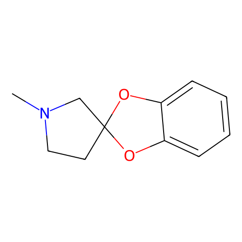 Pyrrolidine, 1-methyl-3,2'-spiro-benzo-1,3-dioxolane- structure