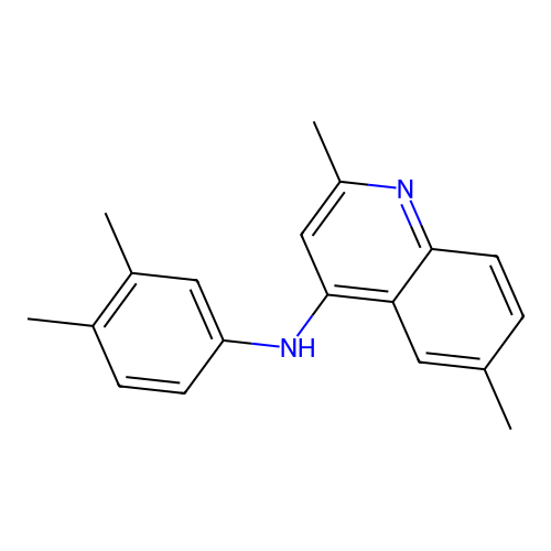 N-(3,4-dimethylphenyl)-2,6-dimethylquinolin-4-amine structure