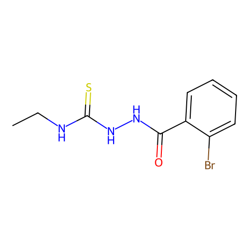 2-[(2-bromophenyl)carbonyl]-N-ethylhydrazinecarbothioamide structure