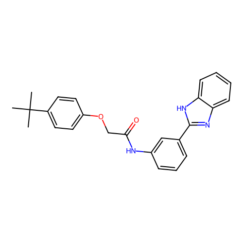 N-[3-(1H-benzimidazol-2-yl)phenyl]-2-(4-tert-butylphenoxy)acetamide structure