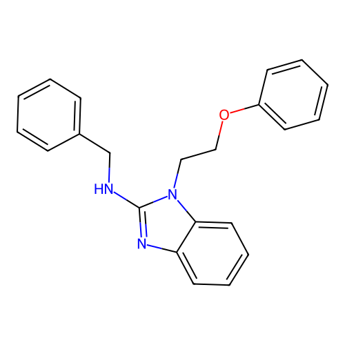 N-benzyl-1-(2-phenoxyethyl)-1H-benzimidazol-2-amine structure