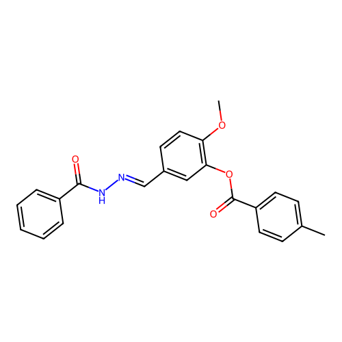 5-(2-Benzoylcarbohydrazonoyl)-2-methoxyphenyl 4-methylbenzoate structure
