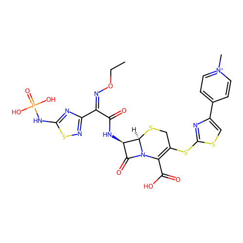 Ceftaroline fosamil anhydrous base structure