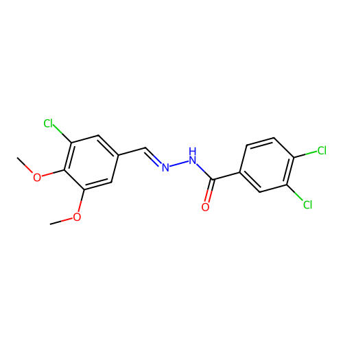 3,4-dichloro-N'-(3-chloro-4,5-dimethoxybenzylidene)benzohydrazide structure