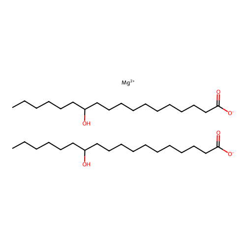 Magnesium(2+) 12-hydroxyoctadecanoate structure
