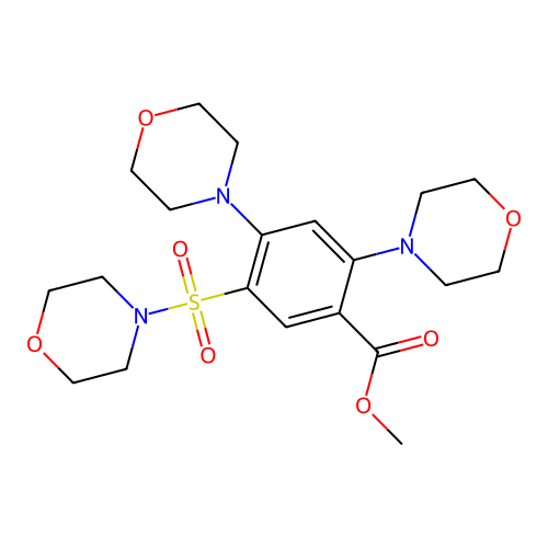 Methyl 2,4-dimorpholino-5-(morpholinosulfonyl)benzoate structure