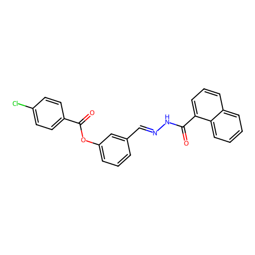 [3-[(Naphthalene-1-carbonylhydrazinylidene)methyl]phenyl] 4-chlorobenzoate structure
