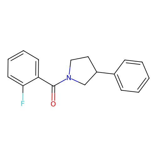 (2-Fluorophenyl)(3-phenylpyrrolidin-1-yl)methanone structure
