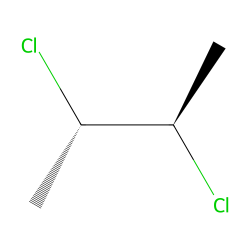Butane, 2,3-dichloro-, meso- structure