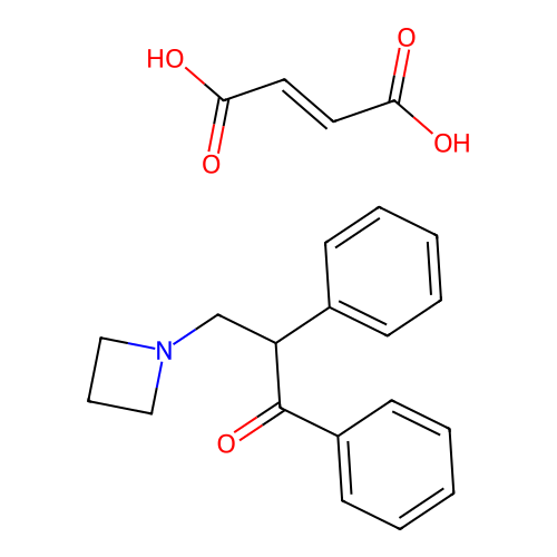 Propiophenone, 3-(1-azetidinyl)-2-phenyl-, maleate structure