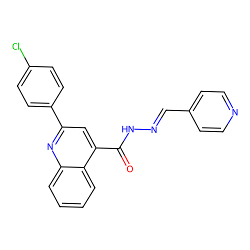 2-(4-chlorophenyl)-N'-(4-pyridinylmethylene)-4-quinolinecarbohydrazide structure