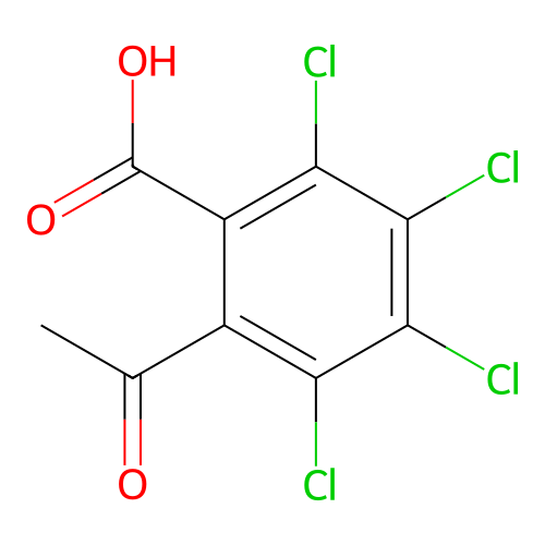 2-Acetyl-3,4,5,6-tetrachlorobenzoic acid structure