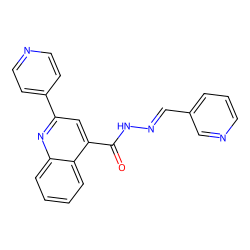 2-(4-pyridinyl)-N'-(3-pyridinylmethylene)-4-quinolinecarbohydrazide structure