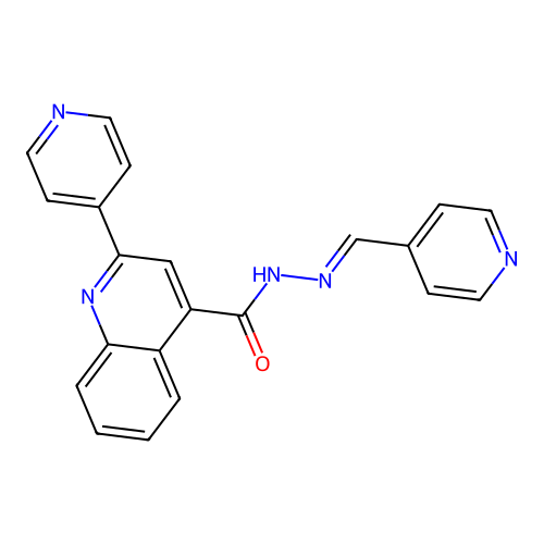 2-(4-pyridinyl)-N'-(4-pyridinylmethylene)-4-quinolinecarbohydrazide structure