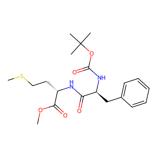 tert-Butoxycarbonyl-phenylalanyl-methionine methyl ester structure