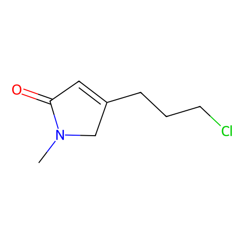 InChI=1/C8H12ClNO/c1-10-6-7(3-2-4-9)5-8(10)11/h5H,2-4,6H2,1H structure