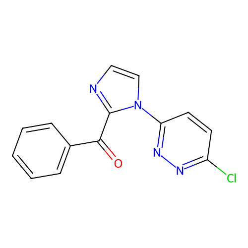 3-(2-benzoyl-1H-imidazol-1-yl)-6-chloropyridazine structure
