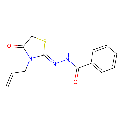 (Z)-N'-(3-allyl-4-oxothiazolidin-2-ylidene)benzohydrazide structure