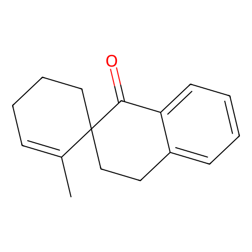 2-methyl-3',4'-dihydro-1'H-spiro[cyclohex[2]ene-1,2'-naphthalen]-1'-one structure