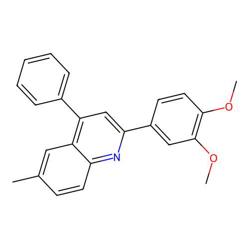 2-(3,4-Dimethoxyphenyl)-6-methyl-4-phenylquinoline structure