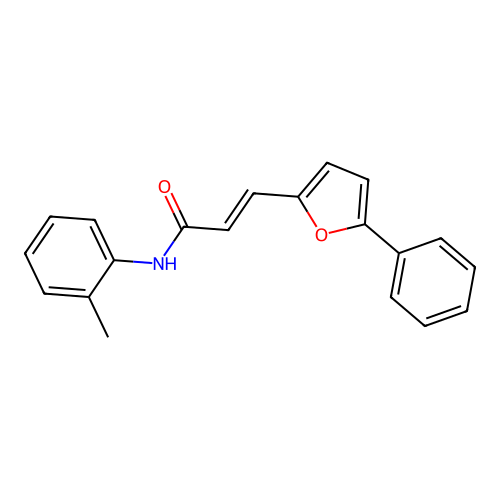 (E)-3-(5-phenylfuran-2-yl)-N-(o-tolyl)acrylamide structure