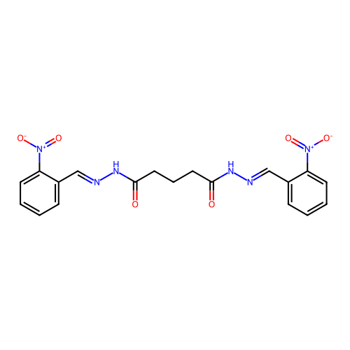 N'~1~,N'~5~-bis[(E)-(2-nitrophenyl)methylidene]pentanedihydrazide structure